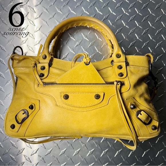 Balenciaga Handbags - Balenciaga First Moto City Bag in Mustard Yellow